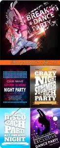 Dance party poster or flyer vector