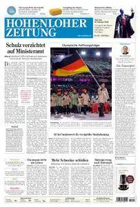 Hohenloher Zeitung - 10. Februar 2018