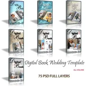 Digital Book Wedding Template Collection (Volumes 1 to 7)