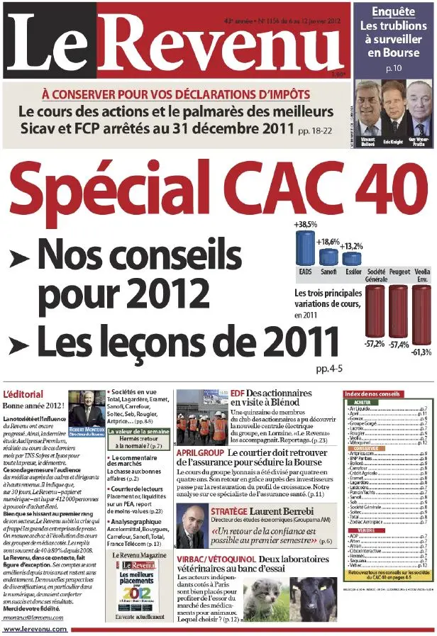 Investir N° 1983 du 7 au 13 Janvier 2012