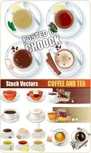 Coffee and tea - Stock Vector