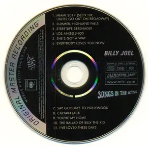 Billy Joel - Songs In The Attic (1981) [2013, MFSL UDSACD 2092] Re-up