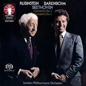 Arthur Rubinstein, LPO, Daniel Barenboim - Beethoven: Piano Concertos 3 & 4 (1976) [Reissue 2017] MCH PS3 ISO + DSD64 + FLAC