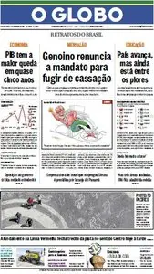 Jornal O Globo - 4 de dezembro de 2013 - Quarta
