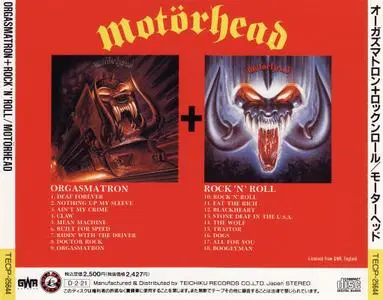 Motörhead - Orgasmatron `86 & Rock 'N' Roll `87 (1991) [Teichiku TECP-25644, Japan]