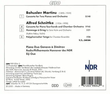 Piano Duo Genova & Dimitrov - Martinů, Schnittke: Concertos for Two Pianos (2002)