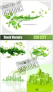 Eco city - Stock Vector