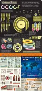 Infographic and diagram design elements vector set 43