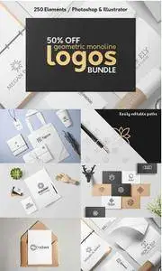 CreativeMarket - Geometric Logos Bundle