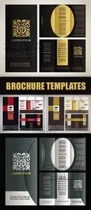 Vintage Brochure Templates Vector
