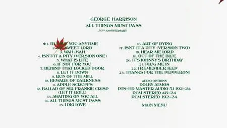 George Harrison - All Things Must Pass (2021) [50th Anniversary, Blu-ray Audio]