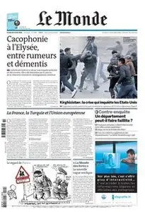 Le Monde du Vendredi 9 Avril 2010