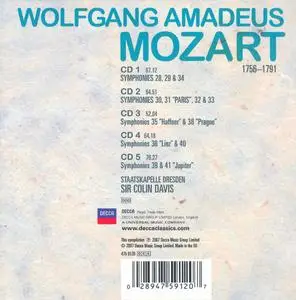 Sir Colin Davis, Staatskapelle Dresden - Mozart: Symphonies Nos. 28-41 [5CDs] (2007)