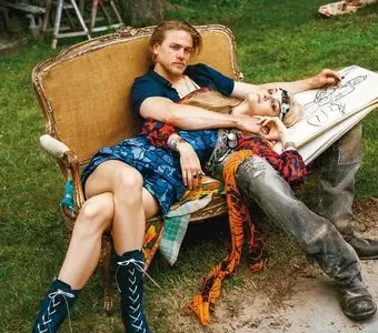 Caroline Trentini, Anna Ewers & Charlie Hunnam by Bruce Weber for Vоgue US December 2014