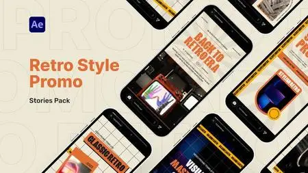 Retro Style Stories Pack Video Display After Effect Template 46363321