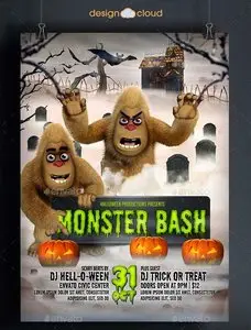 GraphicRiver Halloween Monster Bash Flyer Template
