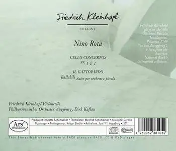 Friedrich Kleinhapl, Dirk Kaftan - Nino Rota - Cello Concertos / Il Gattopardo (2012) (Repost)