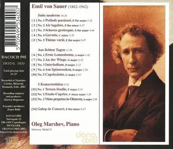Oleg Marshev - Emil von Sauer: Suite & Galop de Concert (2003) (Repost)