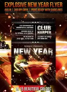 GraphicRiver Explosive New Year Flyer
