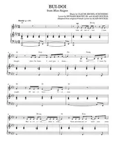 Bui-Doi - Claude-Michel Schonberg, Miss Saigon Musical (Piano Vocal)