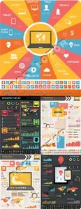Infographic and diagram design elements vector set 83