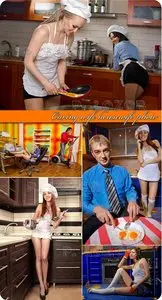 Caring wife housewife photo