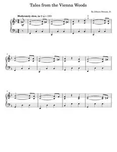 Tales From The  Vienna Woods - Johann Strauss Jr. (Easy Piano)