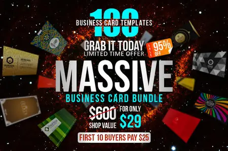 CreativeMarket - 100 Massive Business Card Bundle