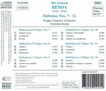 Christian Benda, Prague Chamber Orchestra - Jiří Antonín Benda: Sinfonias Nos. 7-12 (1995)
