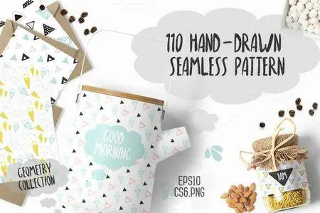 CreativeMarket - 110 Hand-Drawn Geometric Patterns
