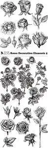 Vectors - Roses Decoration Elements 5