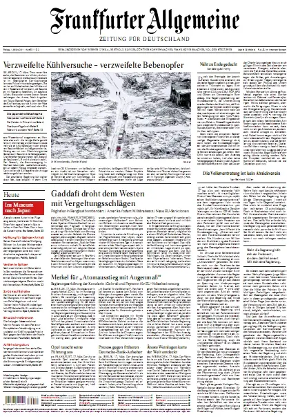 Frankfurter Allgemeine Zeitung mit RMZ vom 18. März 2011