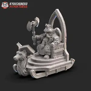 Dwarf High King Sitting on Throne