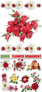 IZ099 Flower ornament
