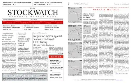 Stockwatch - Canada Daily – November 08, 2018