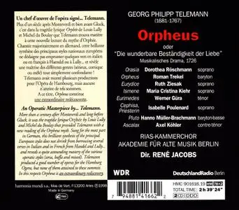 René Jacobs, Akademie für Alte Musik - Telemann: Orpheus (1998)