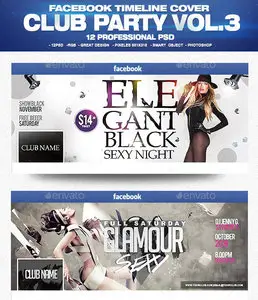 GraphicRiver - Facebook Timeline Cover Package Club Party Vol.3