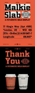 Malkie Slab - Futuristic Bold Display Font FH2UMLJ