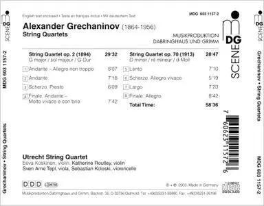 Utrecht String Quartet - Alexander Grechaninov: String Quartets Op. 2 & 70 (2003)