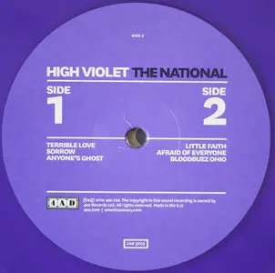 The National - High Violet (EU 4AD Records 2 lp) Vinyl rip in 24 Bit/ 96 Khz + CD 