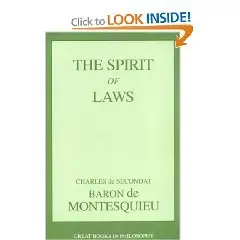 The Spirit of Laws (Great Books in Philosophy)