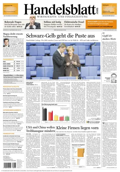 Handelsblatt vom 23.09.2009