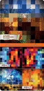 Autumn mosaic vector background