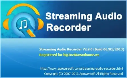 Apowersoft Streaming Audio Recorder 3.4.5 DC 12.05.2015
