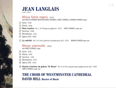 David Hill - Jean Langlais: Missa Salve regina, Messe solennelle (2013)