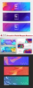 Vectors - Creative Fluid Shapes Banners