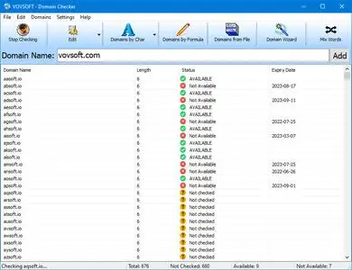 VovSoft Domain Checker 8.1