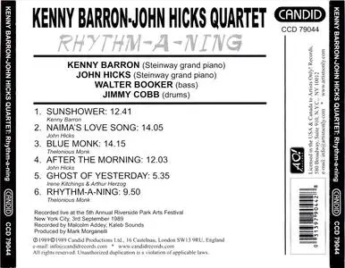 Kenny Barron & John Hicks - Rhythm-A-Ning (1989) {Candid CCD 79044}