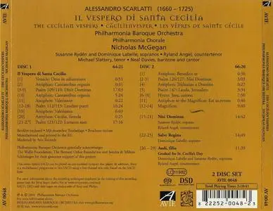 Nicholas McGegan, Philharmonia Baroque Orchestra, Philharmonia Chorale - Alessandro Scarlatti: The Cecilian Vespers (2005)