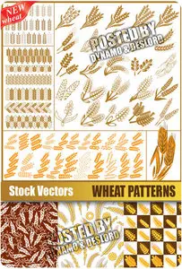 Wheat patterns - Stock Vectors